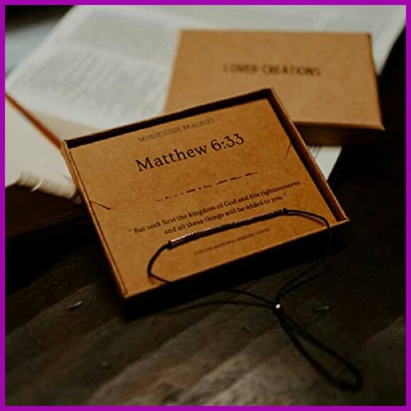 S925 Sterling Silver Morse Code Bible Verse Bracelet Inspirational Faith Jewelry - Picture 6 of 7